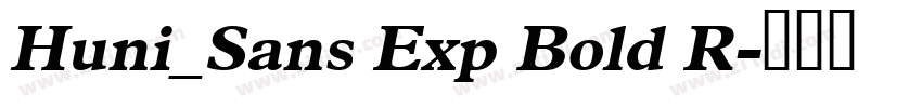 Huni_Sans Exp Bold R字体转换